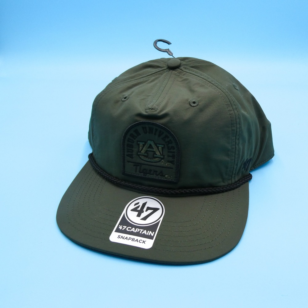'47 Hat Mens One Size Captain Auburn Tigers Olive Green Snapback Rope Cap
